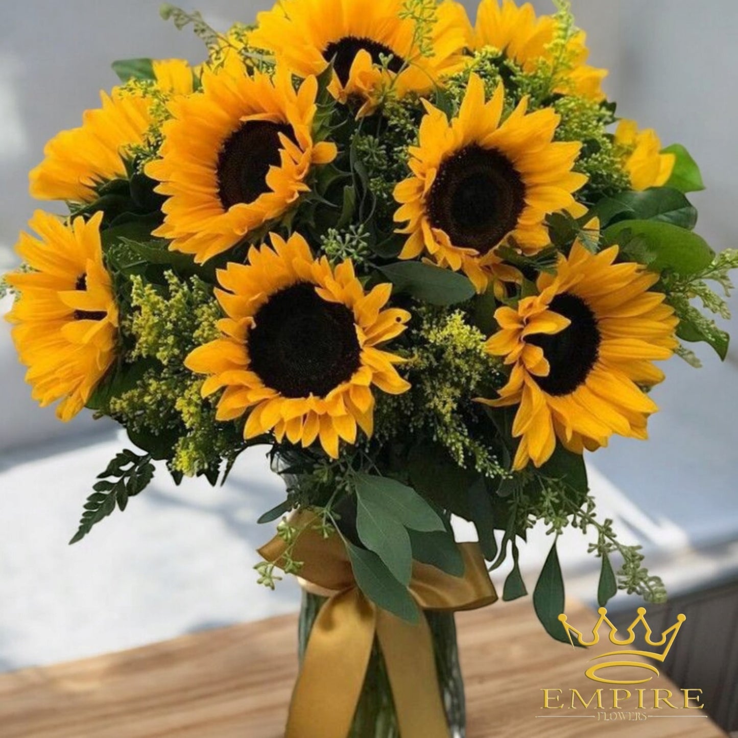 Golden Sunburst Vase